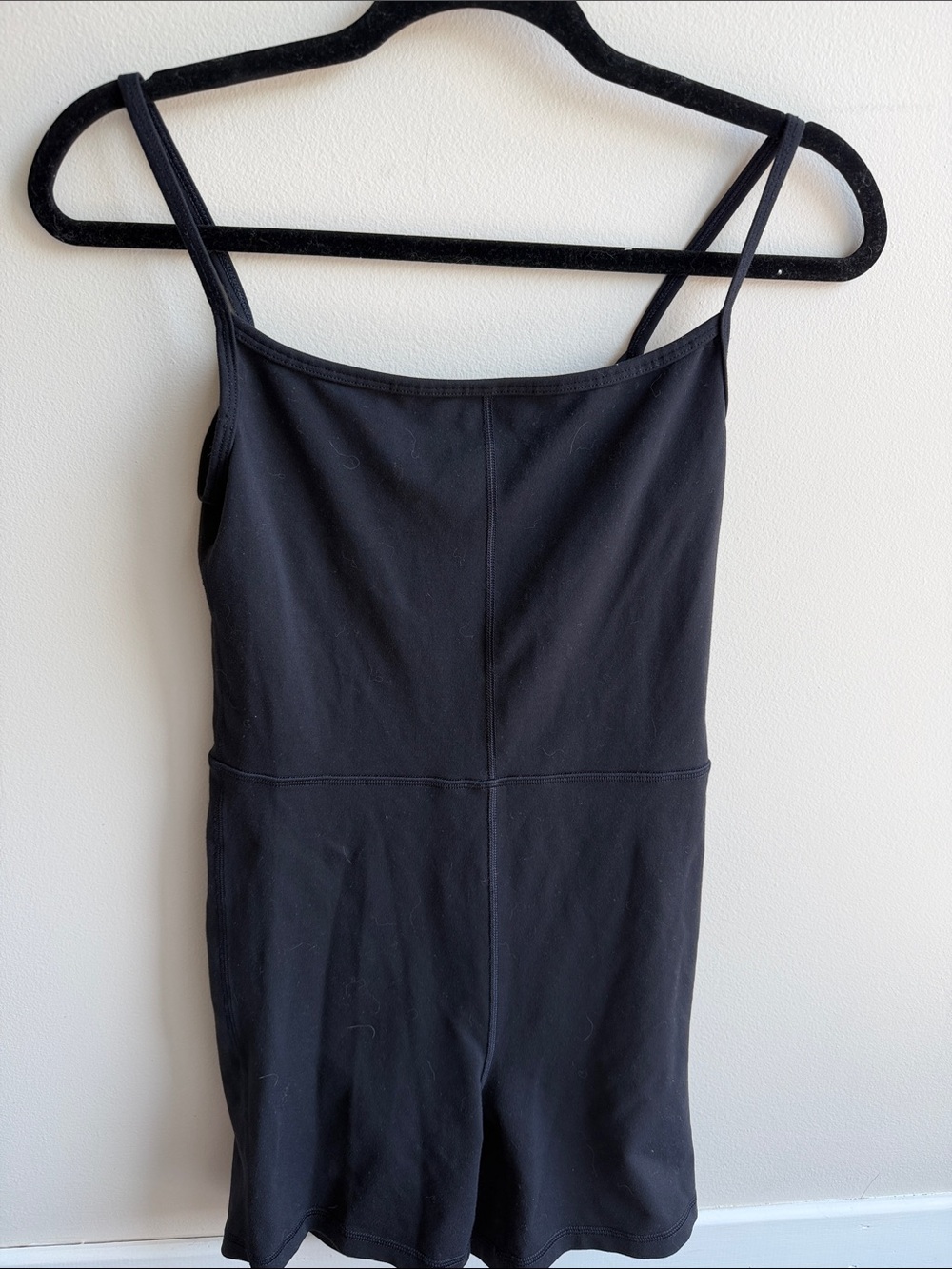 Aritzia Black Spaghetti-Strap Short Jumpsuit